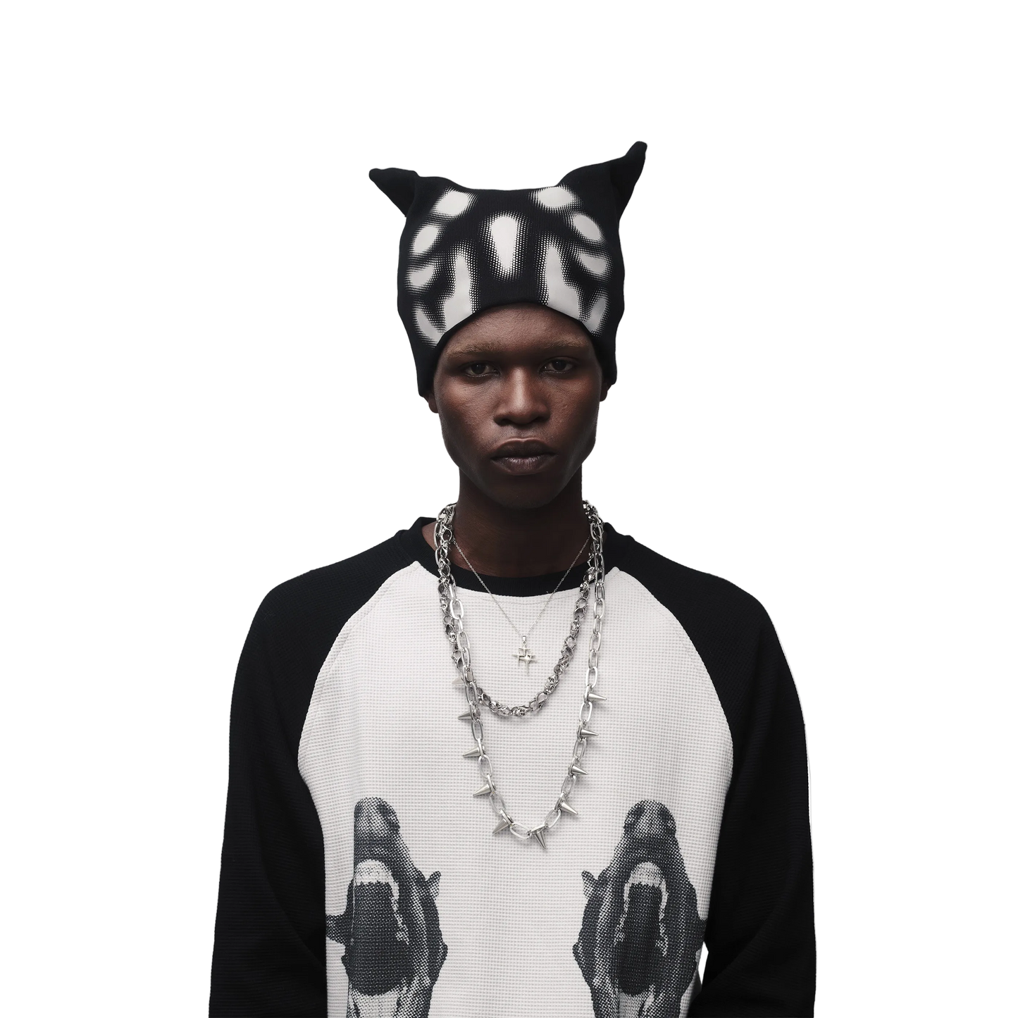 BACKYARD HALFTONE DOBERMAN SKULLY ( BLACK)