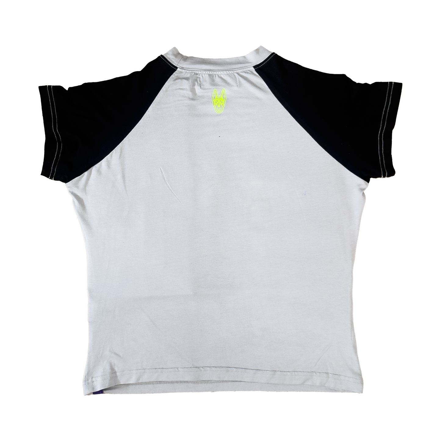 BACKYARD HALFTONE DOBERMAN BABY TEE NEON YELLOW