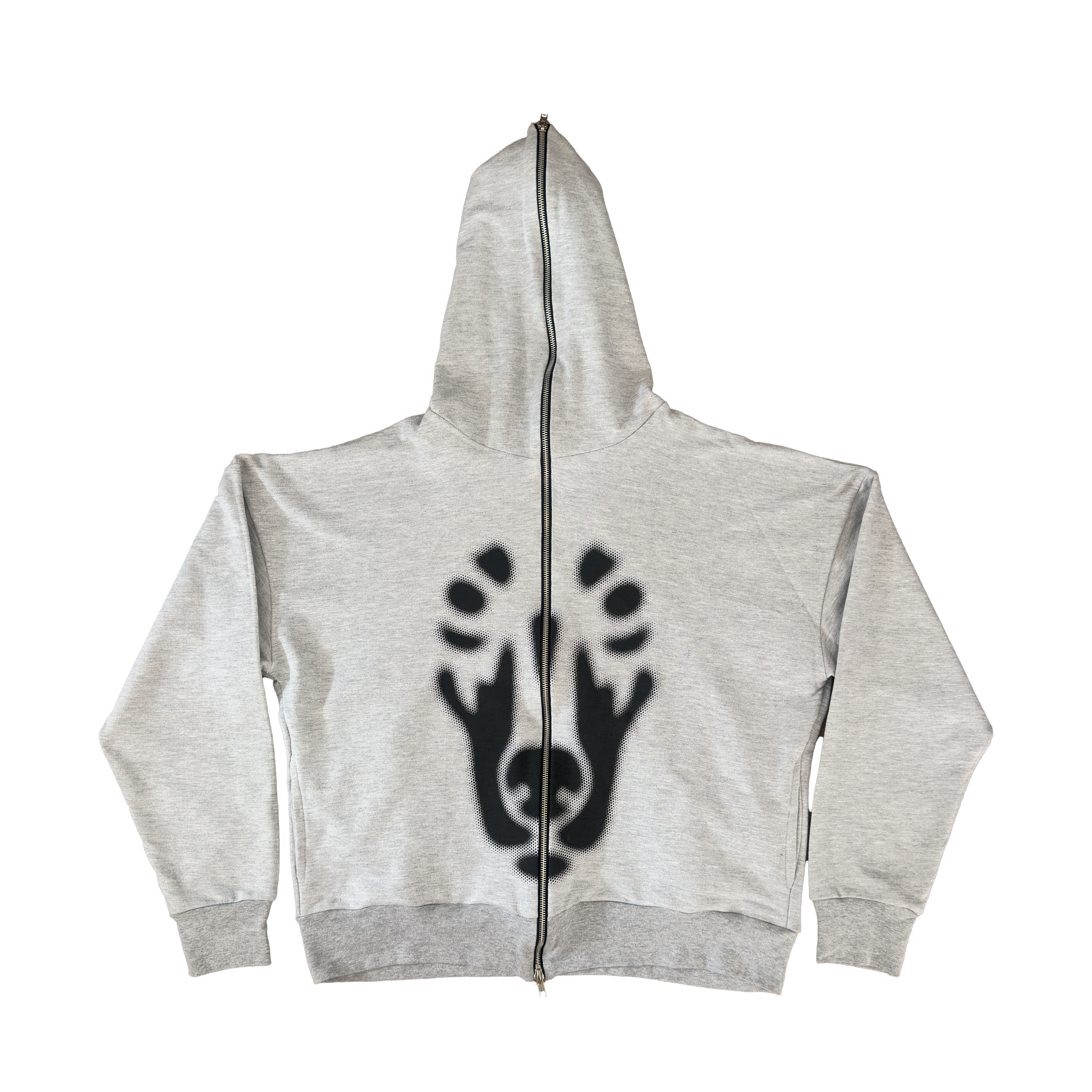 トップス BEEDEN PRINT OVER HOODIE CenturyX Y2k Skeleton Full Zip Up Hoodies Over Face Women