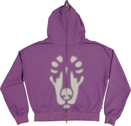 BACKYARD HALFTONE DOBERMAN HOODIE LAVENDAR STONE WASH