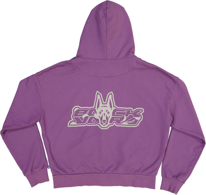 BACKYARD HALFTONE DOBERMAN HOODIE LAVENDAR STONE WASH