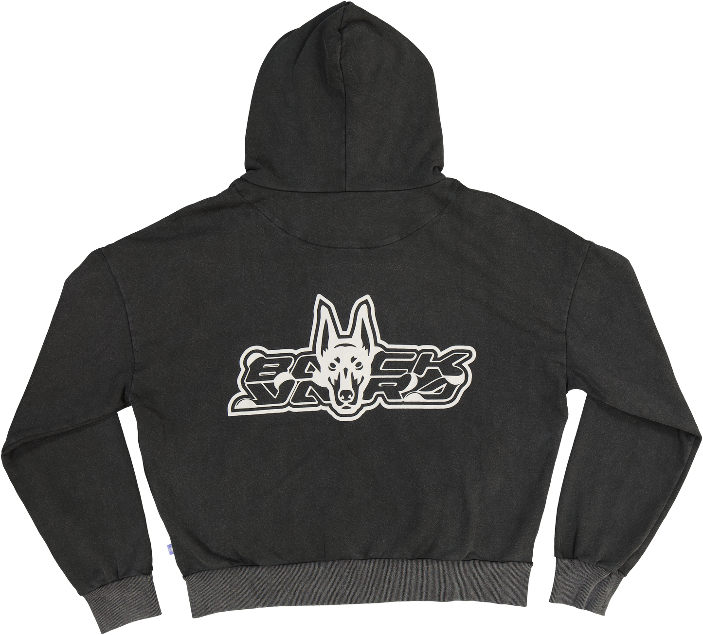 BACKYARD HALFTONE DOBERMAN HOODIE BLACK STONE WASH