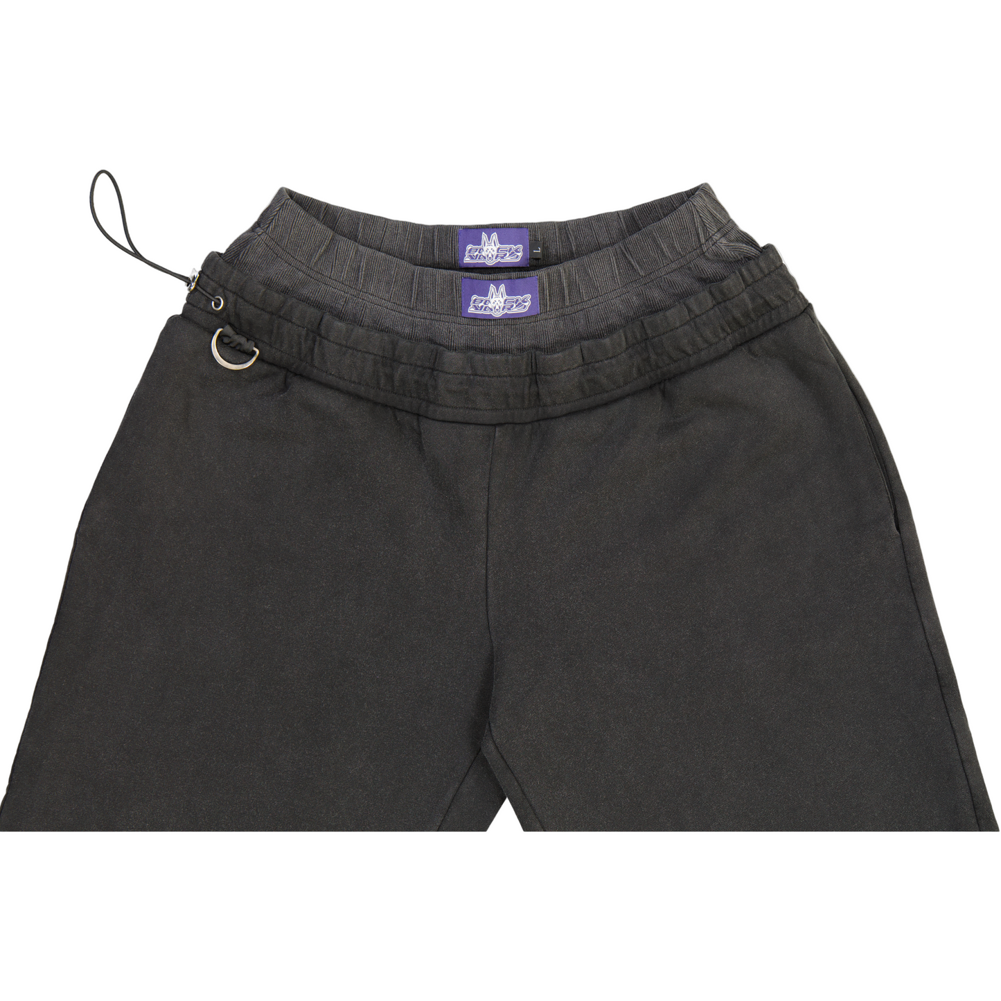 BACKYARD RAVER SWEATPANTS BLACK STONE WASH