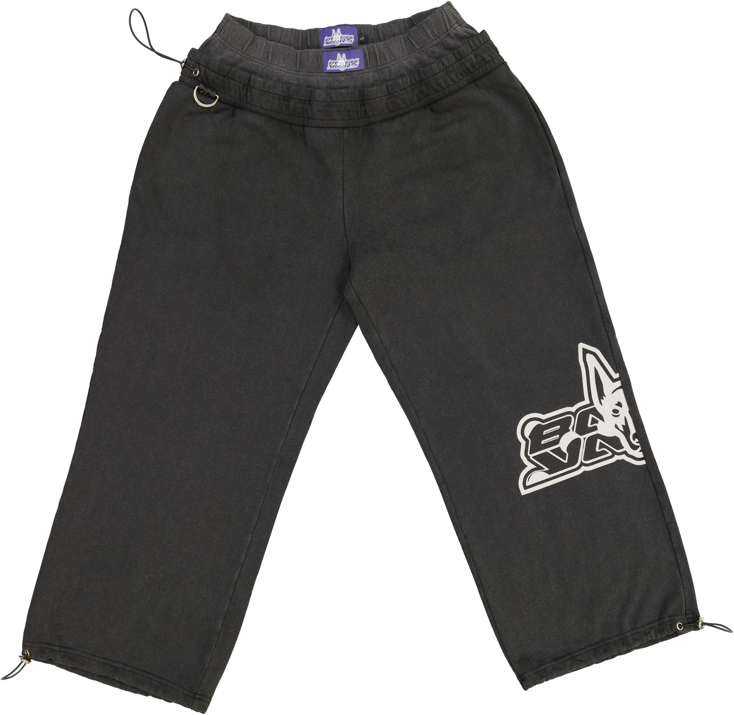 BACKYARD RAVER SWEATPANTS BLACK STONE WASH
