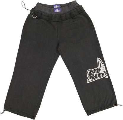 BACKYARD RAVER SWEATPANTS BLACK STONE WASH