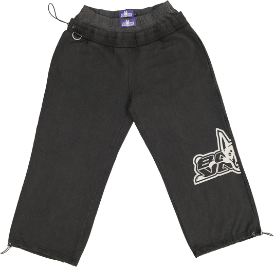 BACKYARD RAVER SWEATPANTS BLACK STONE WASH
