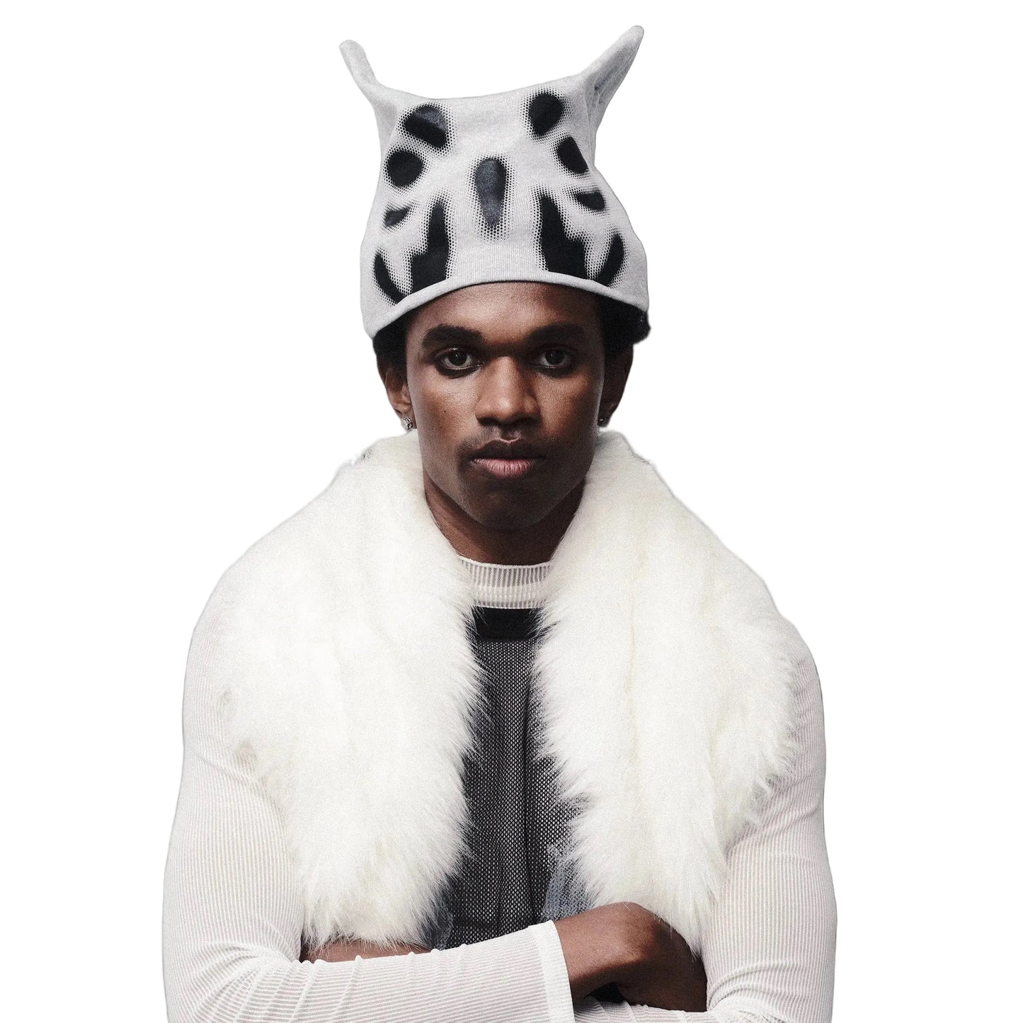 BACKYARD HALFTONE DOBERMAN SKULLY ( GREY)