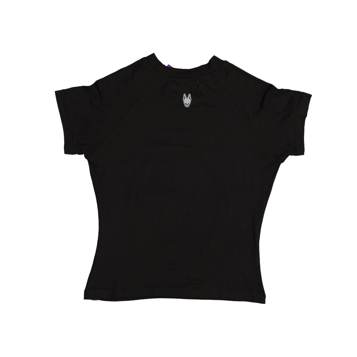 BACKYARD HALFTONE DOBERMAN BABY TEE BLACK