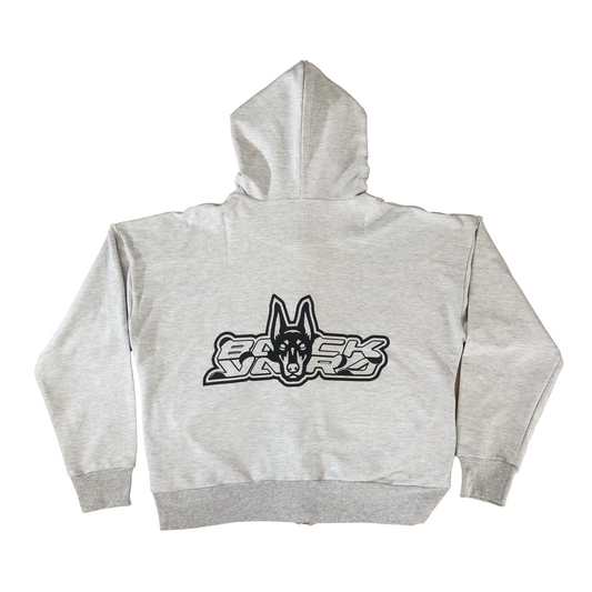 BACKYARD HALFTONE DOBERMAN HOODIE MELANGE